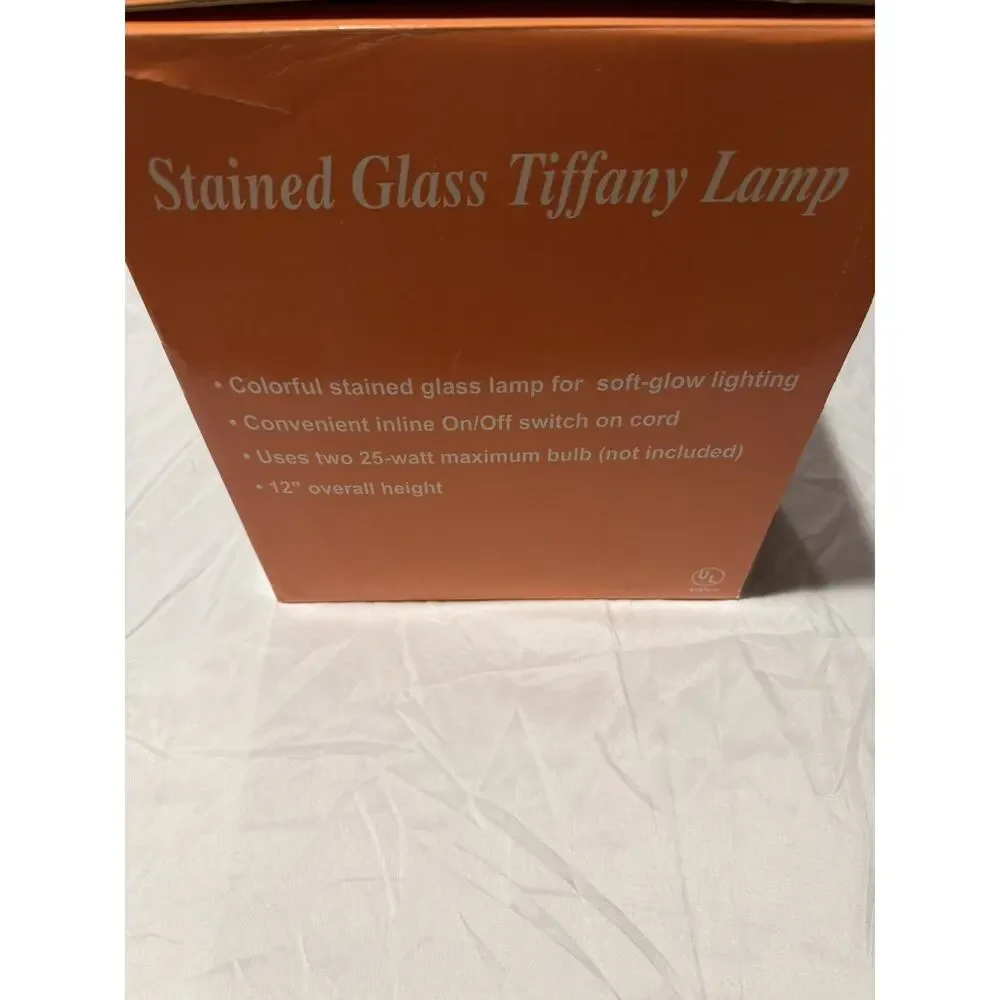 Cracker Barrel Stained Glass Turkey Lamp Tiffany Style 12” Fall Thanksgiving
